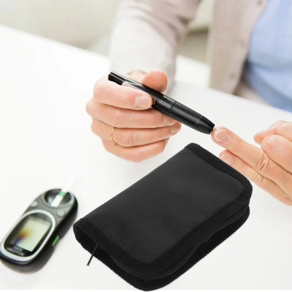 Monitor Case Bag Portable Blood Glucose Meter Pouch Travel Storage Blood Glucose Meter Case Glucometer Device Storage Case - Image 2